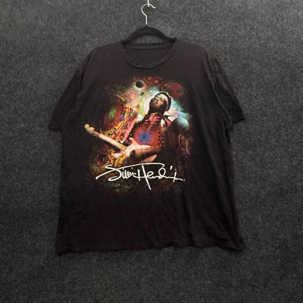Jimi Hendrix Graphic T-Shirt Mens XL Black Psychedelic Rock Band Tee 2000s